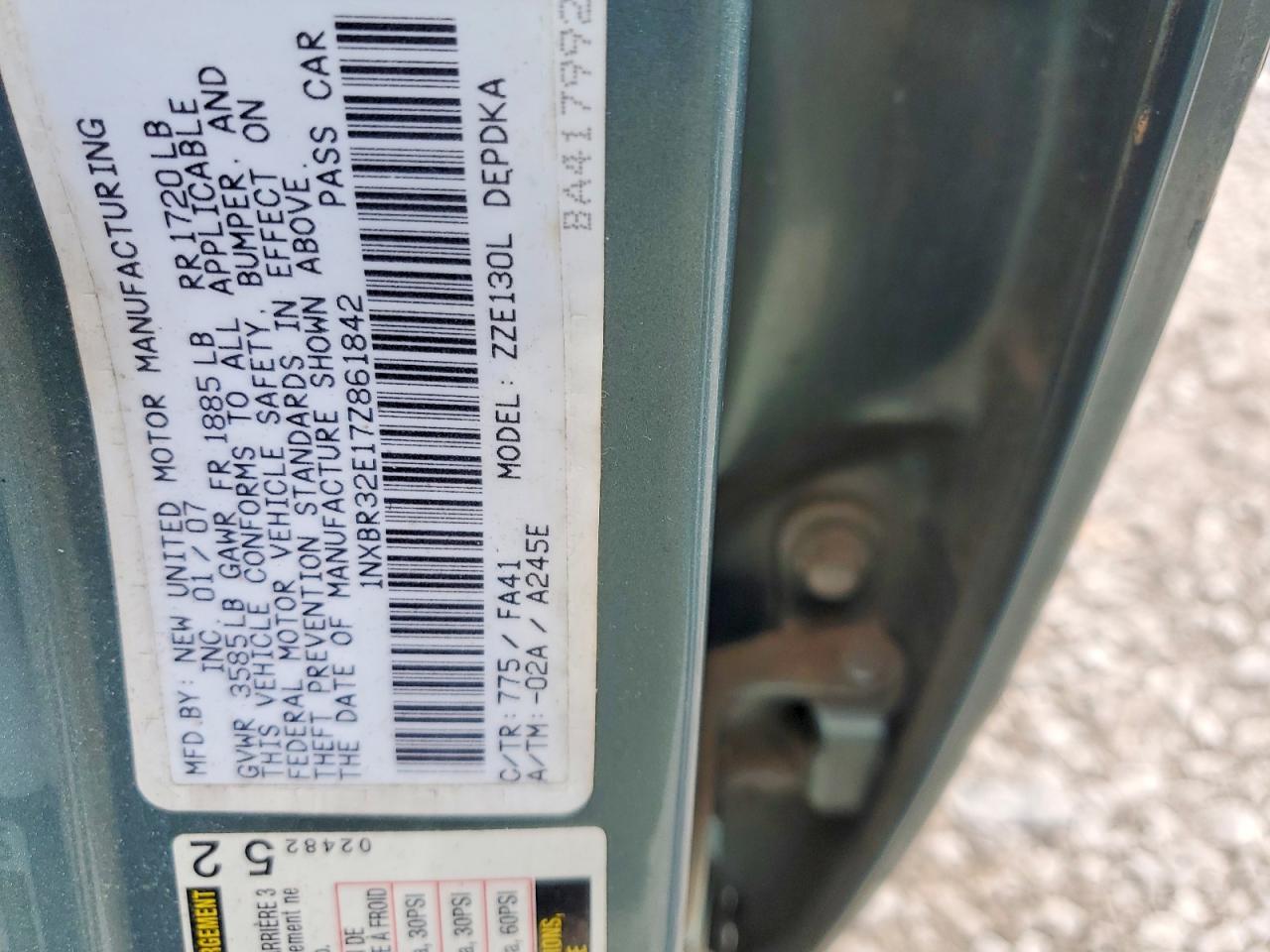 2007 TOYOTA COROLLA CE photo 12
