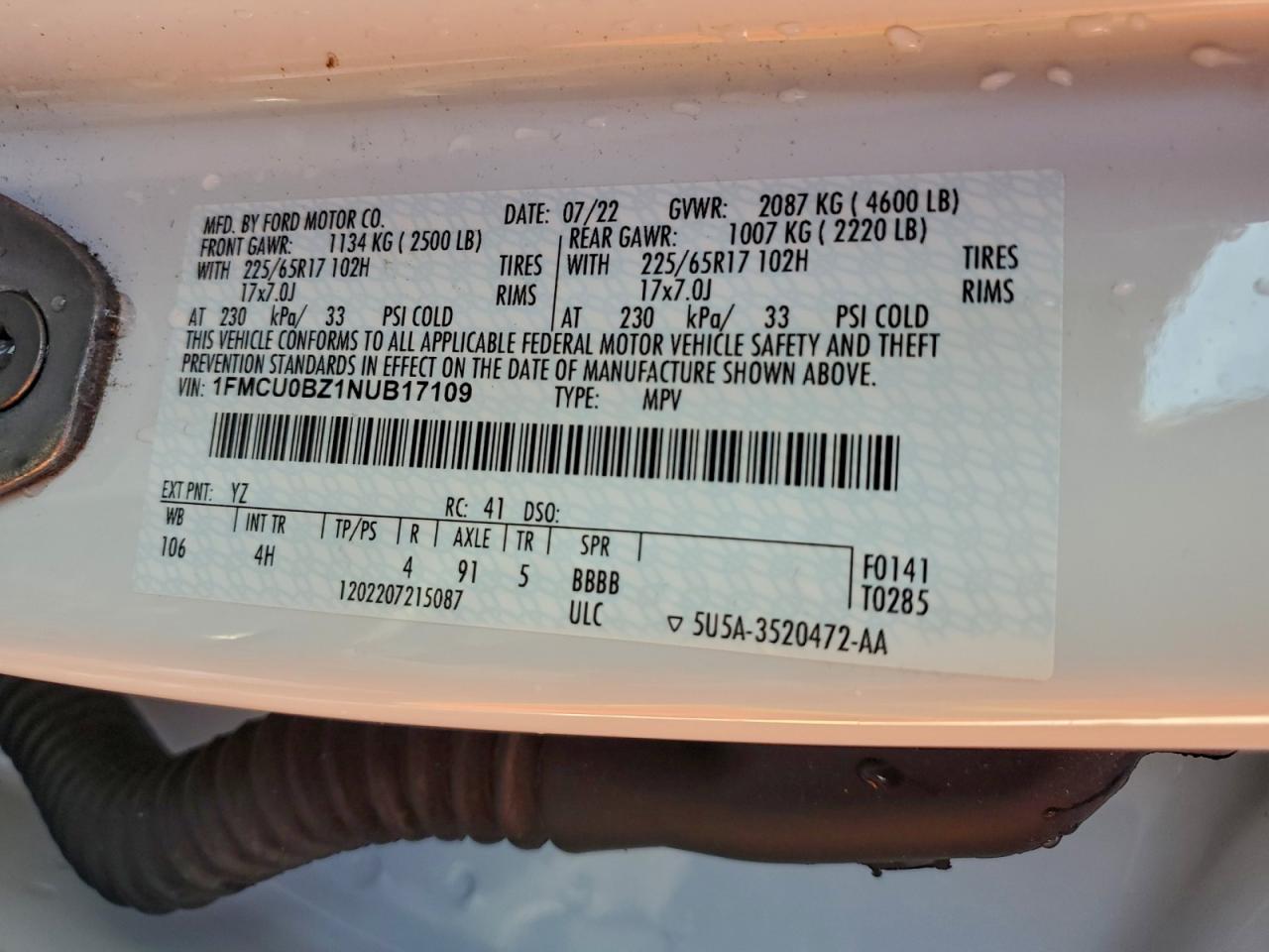 2022 FORD ESCAPE SE photo 13