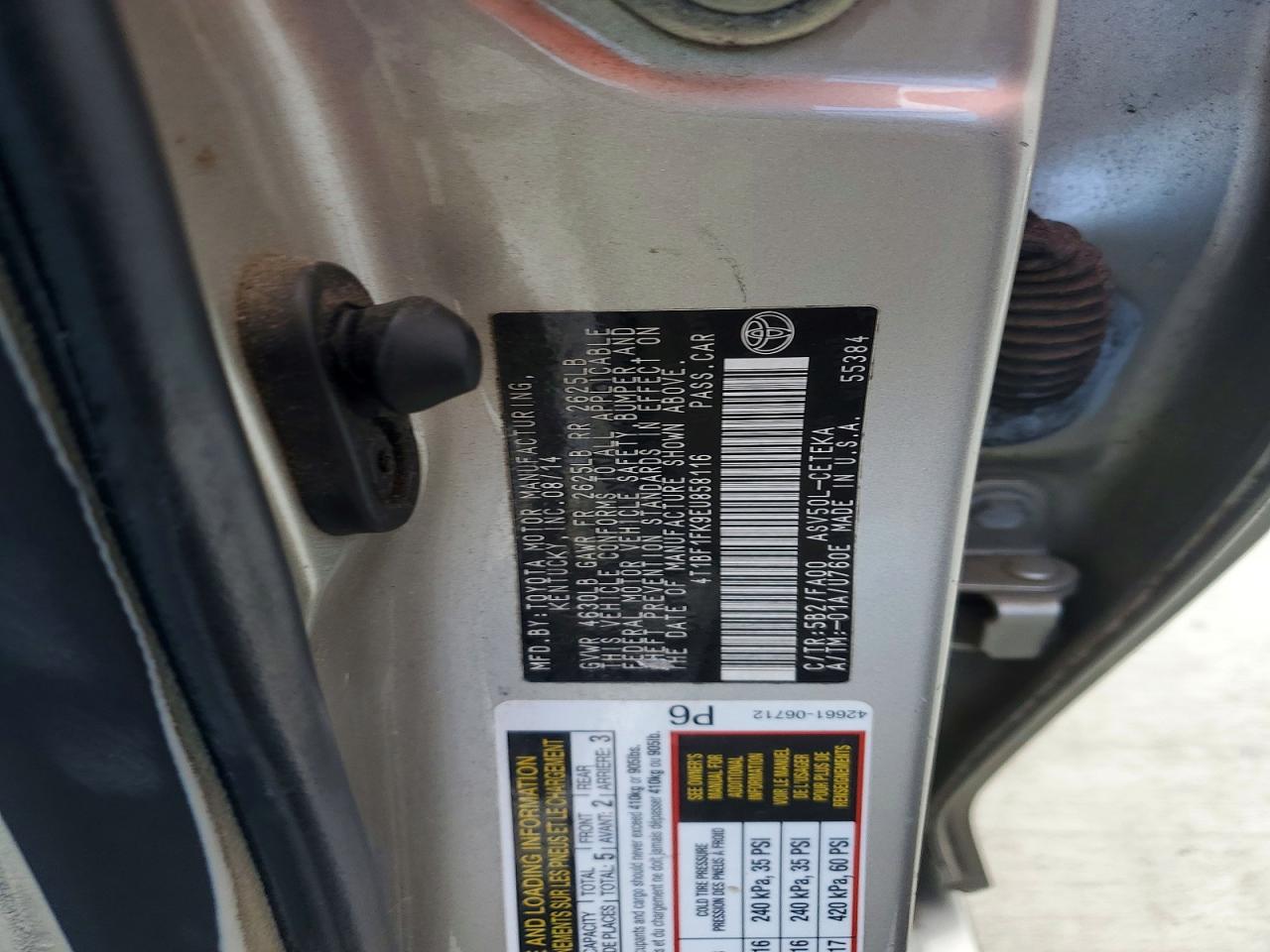 2014 TOYOTA CAMRY L photo 12