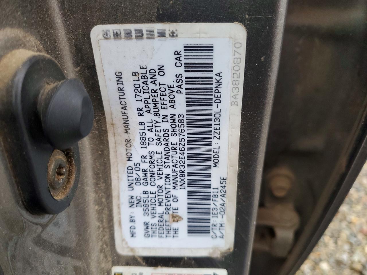 2006 TOYOTA COROLLA CE photo 12