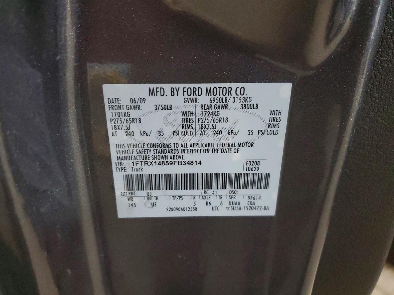2009 FORD F150 SUPER CAB photo 12