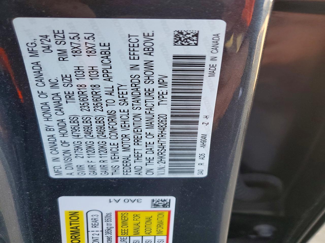2024 HONDA CR-V EXL photo 12
