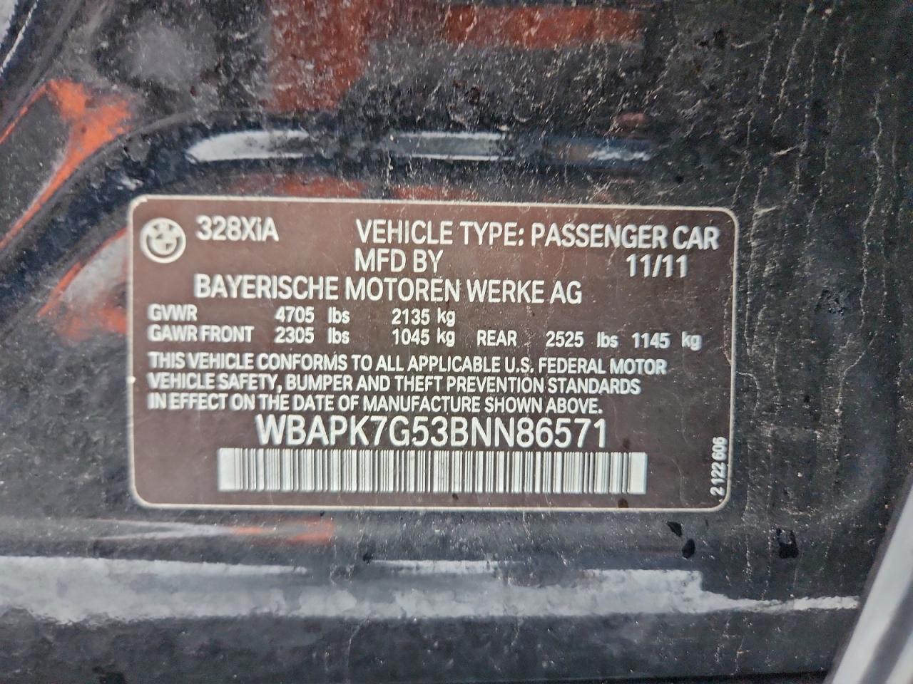 2011 BMW 328 XI photo 12