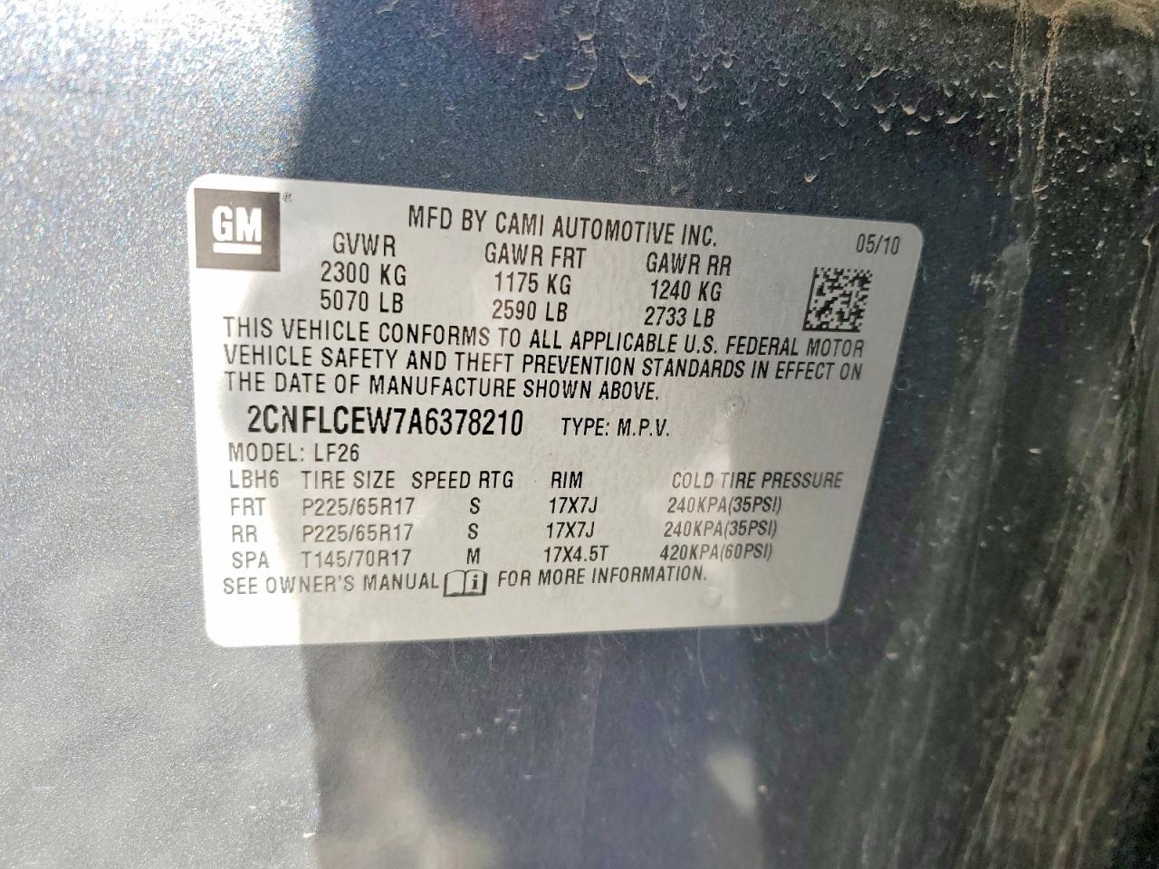 2010 CHEVROLET EQUINOX LS photo 40
