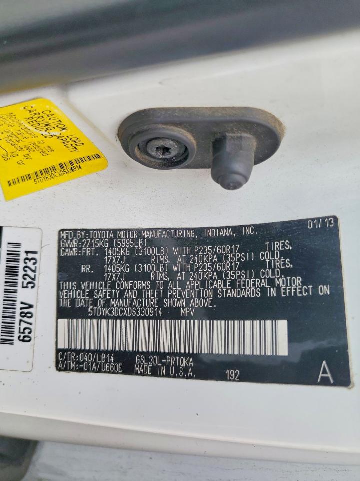 2013 TOYOTA SIENNA XLE photo 13