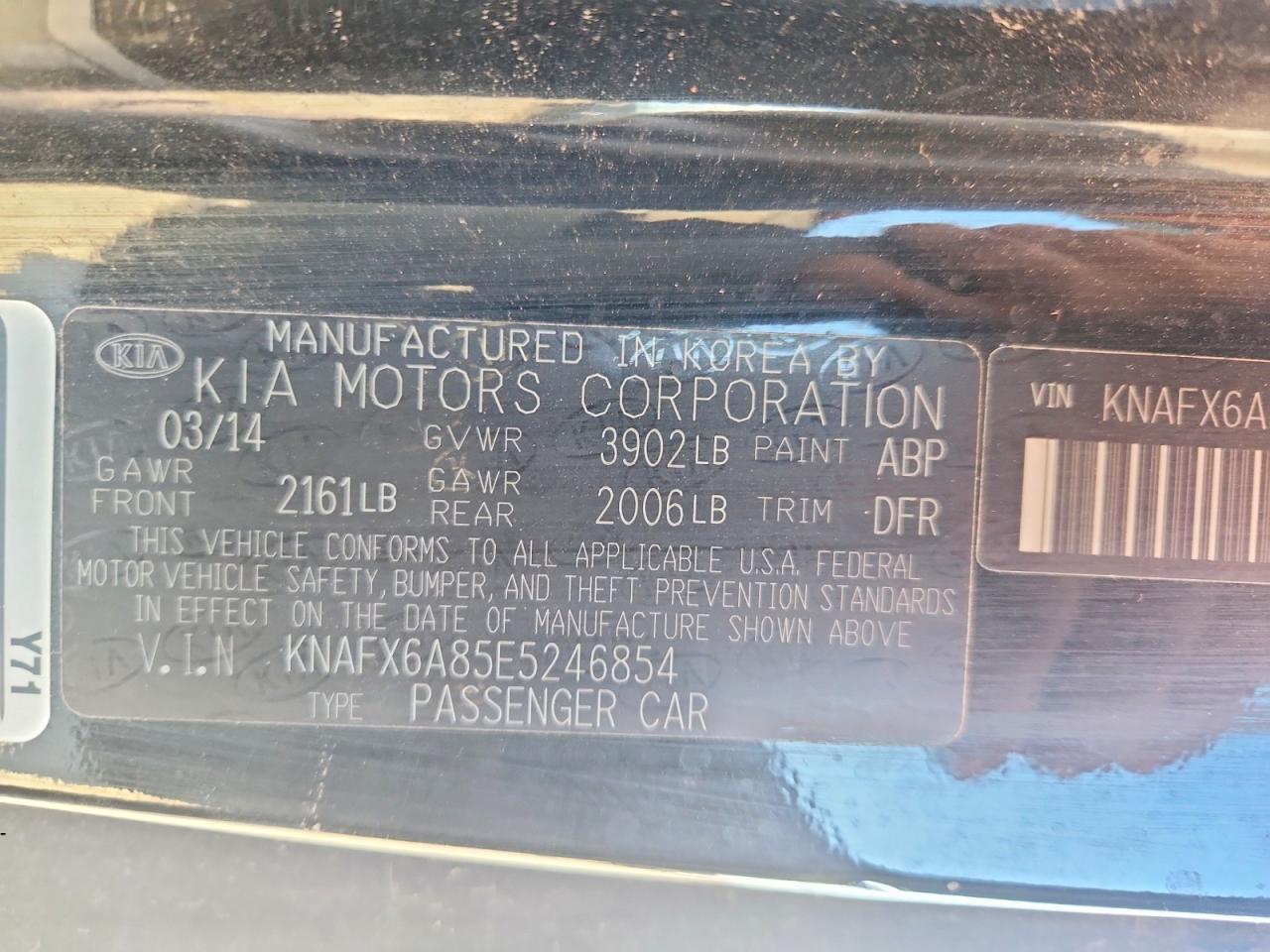 2014 KIA FORTE EX photo 12