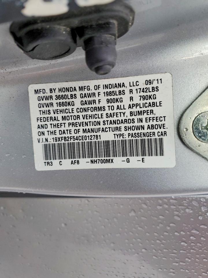2012 HONDA CIVIC LX photo 12