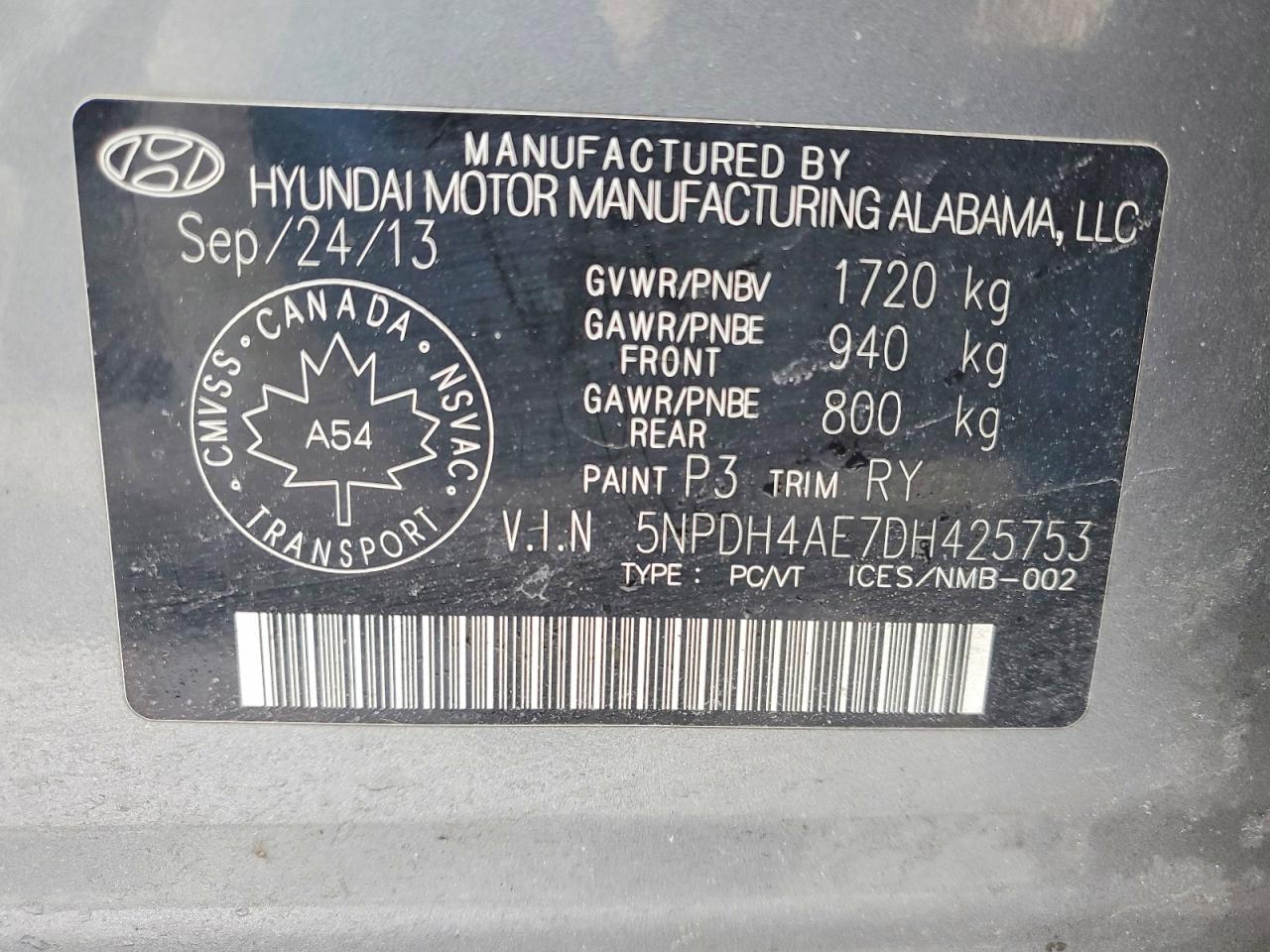 2013 HYUNDAI ELANTRA GLS photo 12