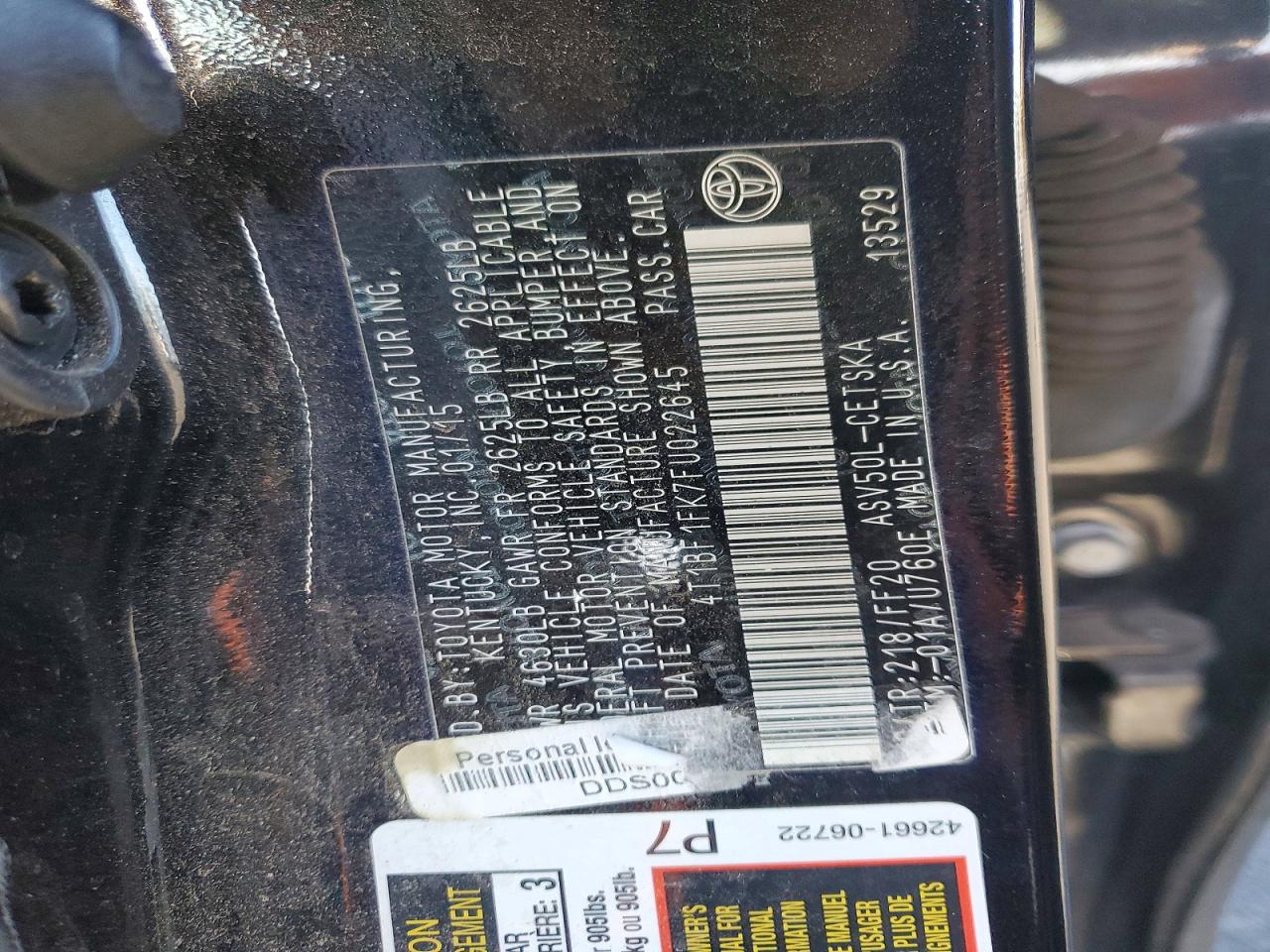 2015 TOYOTA CAMRY LE photo 12