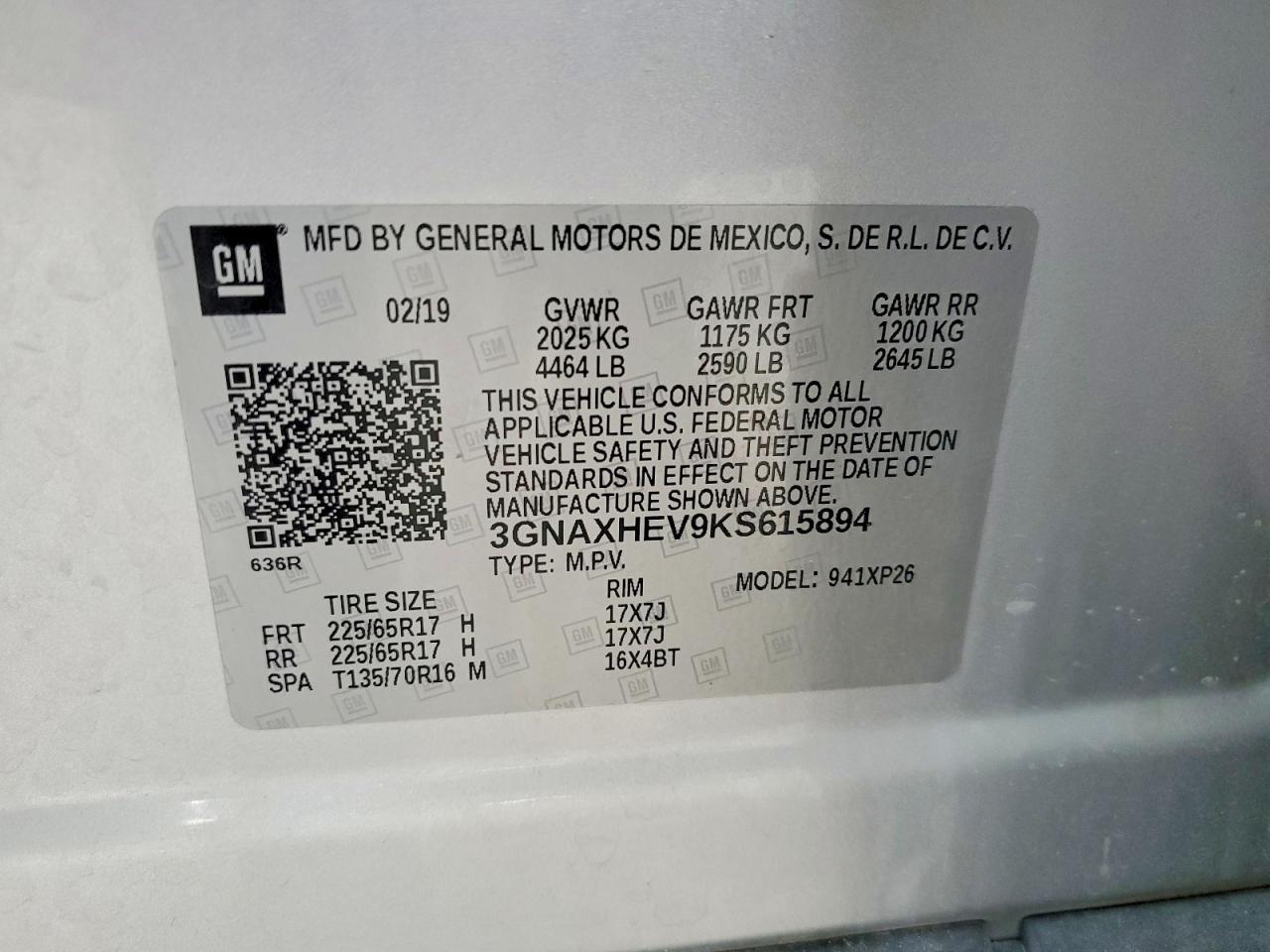 2019 CHEVROLET EQUINOX LS photo 13