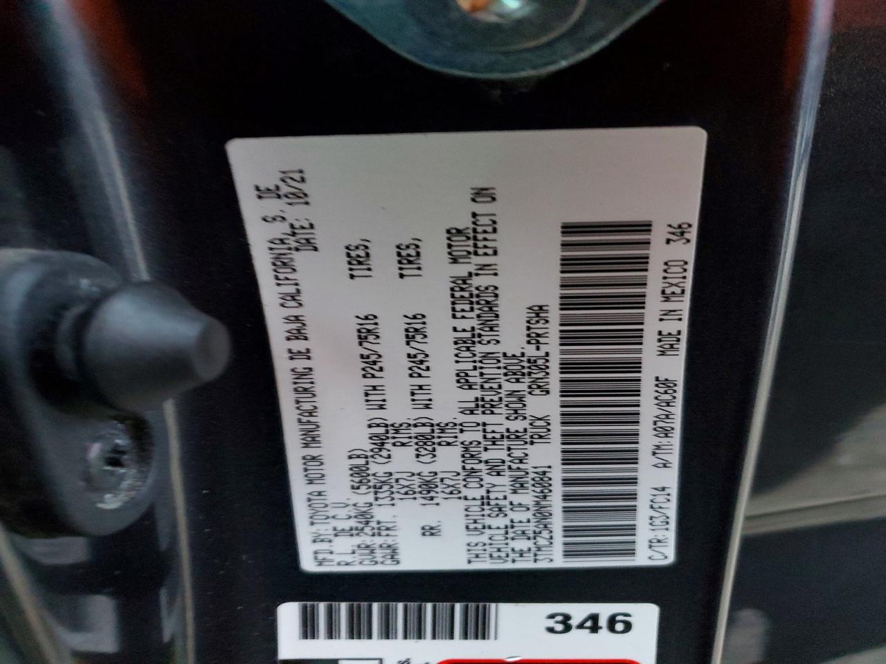 2022 TOYOTA TACOMA DOUBLE CAB photo 12