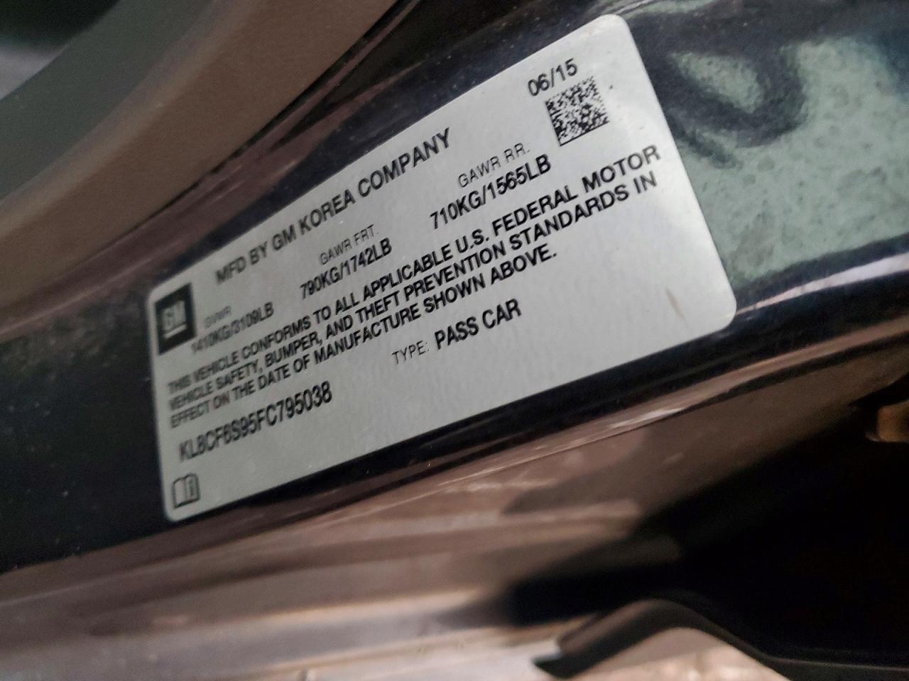 2015 CHEVROLET SPARK 2LT photo 12