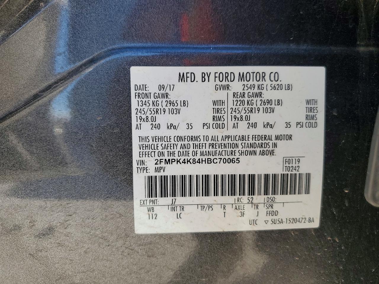 2017 FORD EDGE TITANIUM photo 13