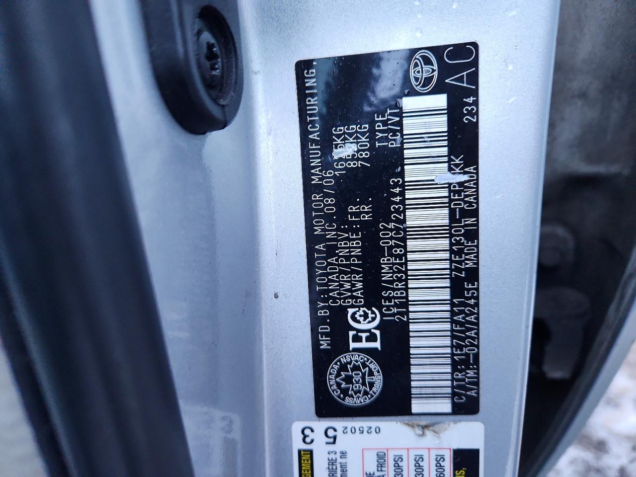 2007 TOYOTA COROLLA CE photo 12