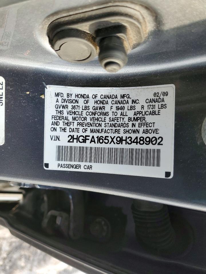 2009 HONDA CIVIC LX photo 12