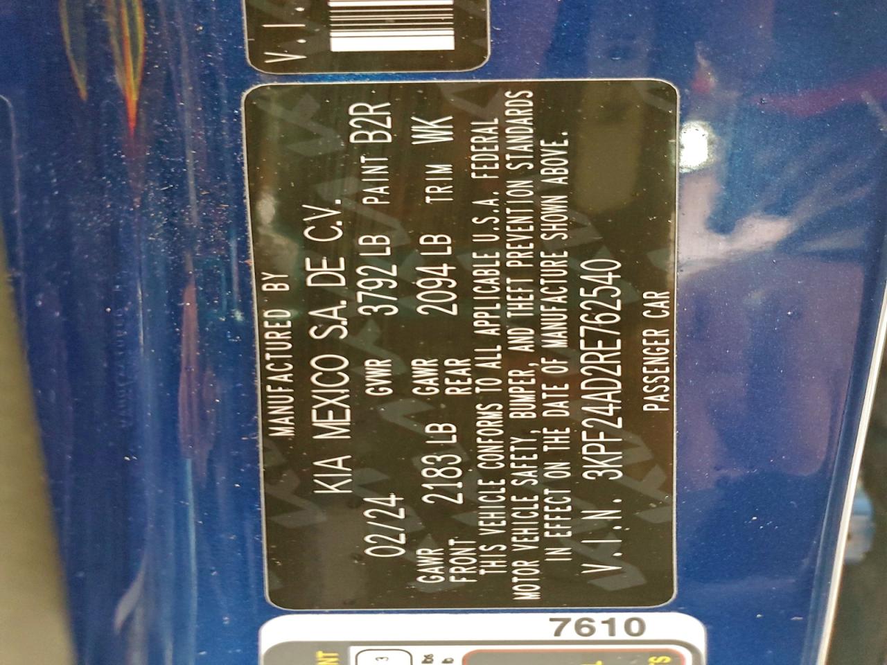 2024 KIA FORTE LX photo 13