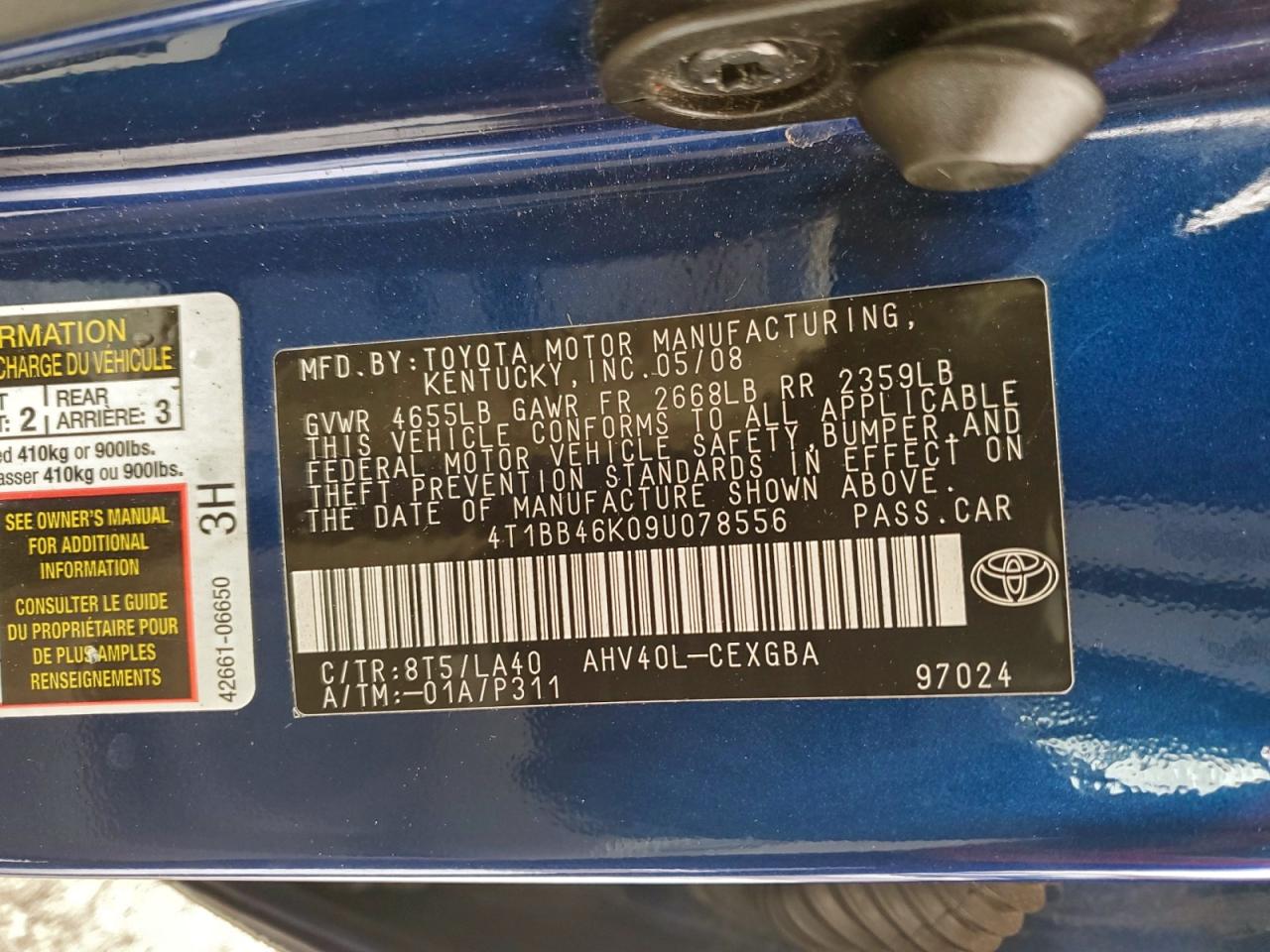 2009 TOYOTA CAMRY HYBRID photo 13