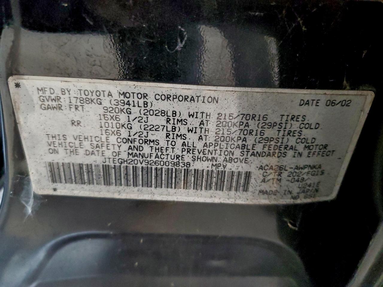 2002 TOYOTA RAV4 photo 13