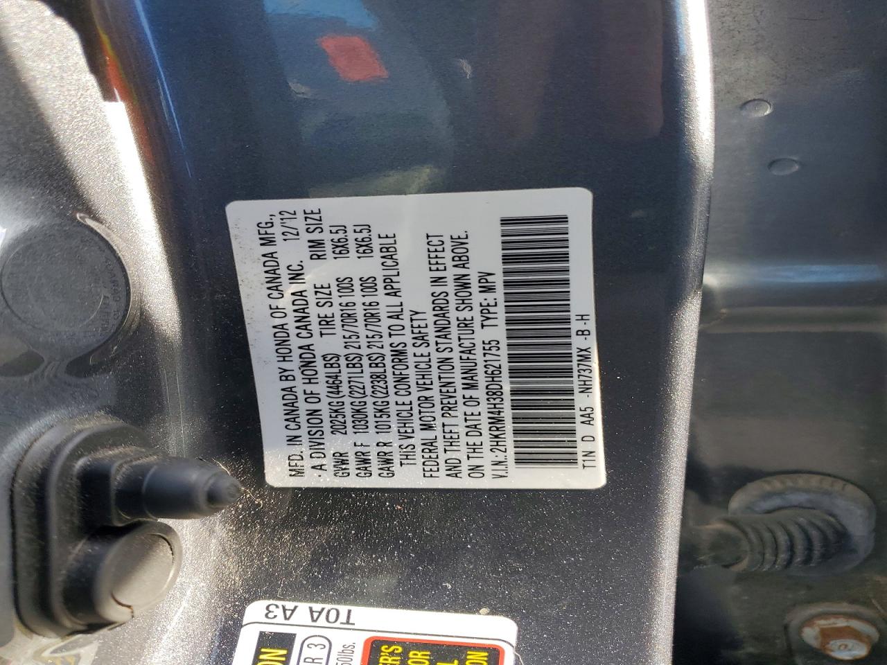 2013 HONDA CR-V LX photo 13
