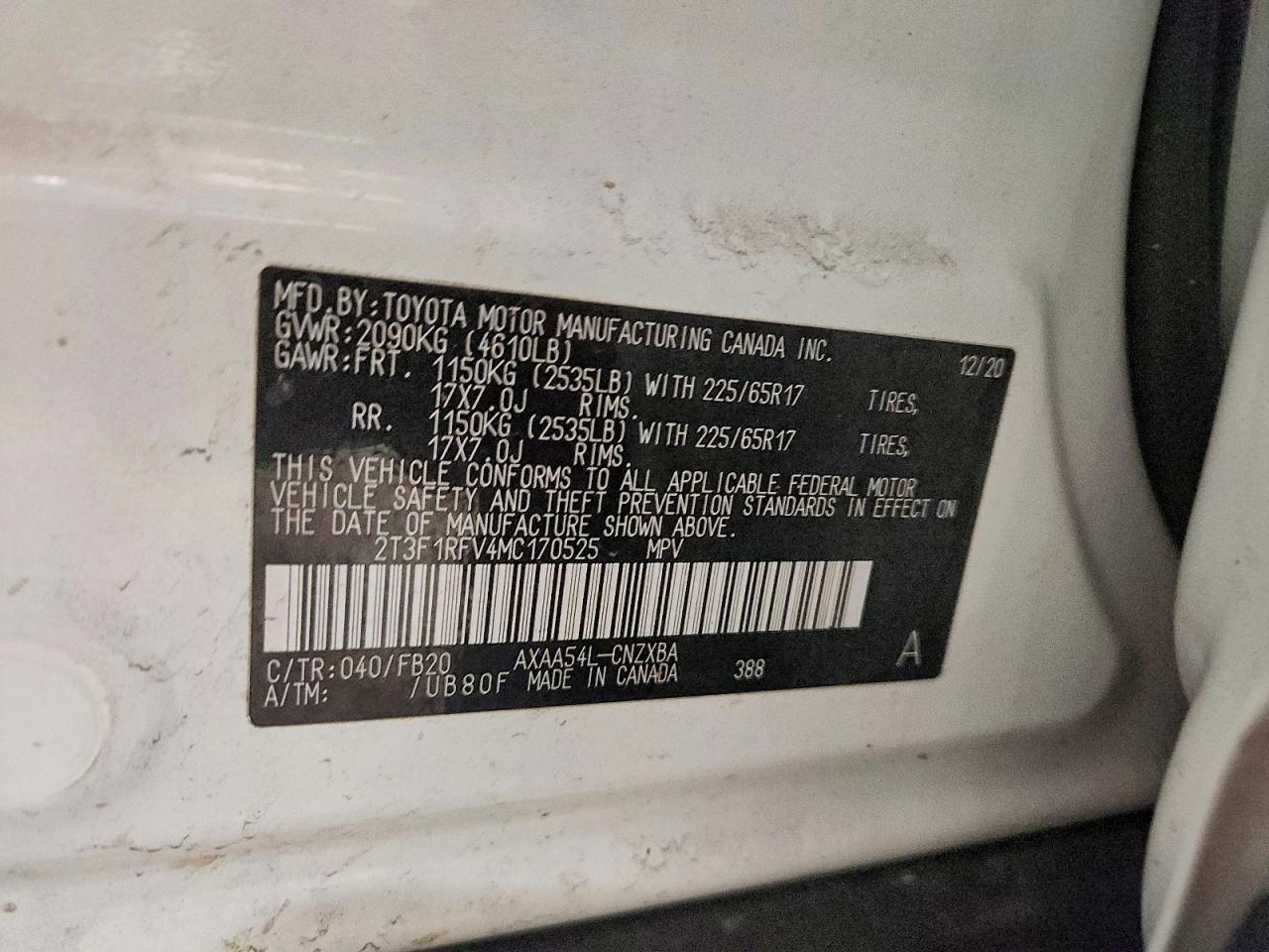 2021 TOYOTA RAV4 LE photo 13