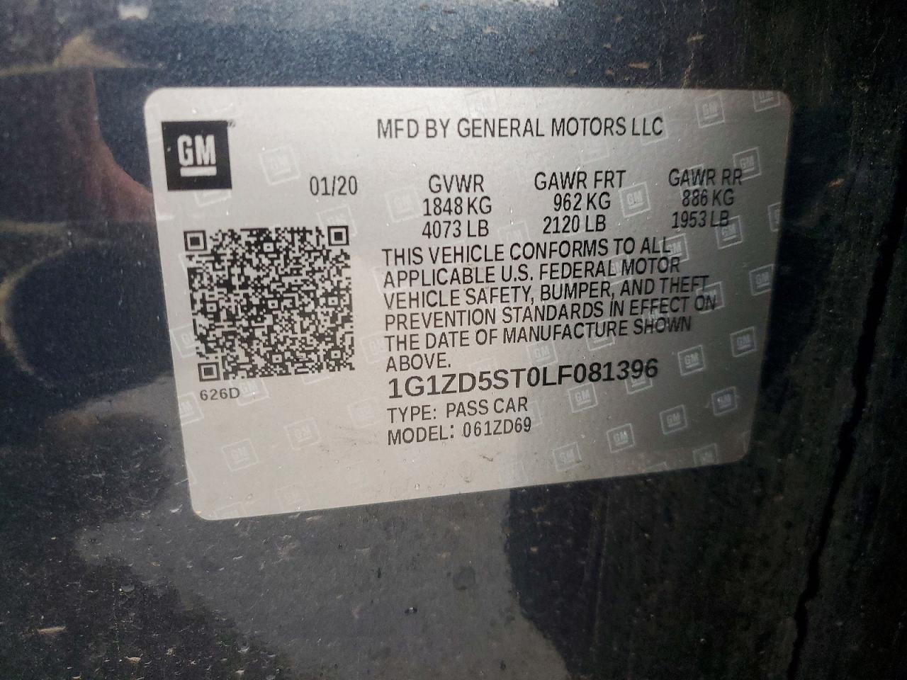 2020 CHEVROLET MALIBU LT photo 13