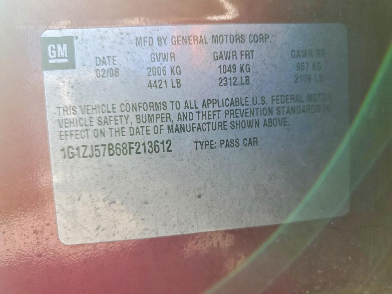 2008 CHEVROLET MALIBU 2LT photo 12