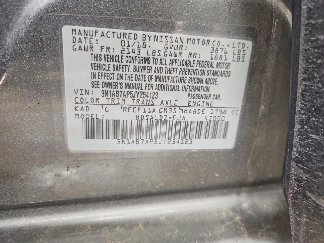 2018 NISSAN SENTRA S photo 12
