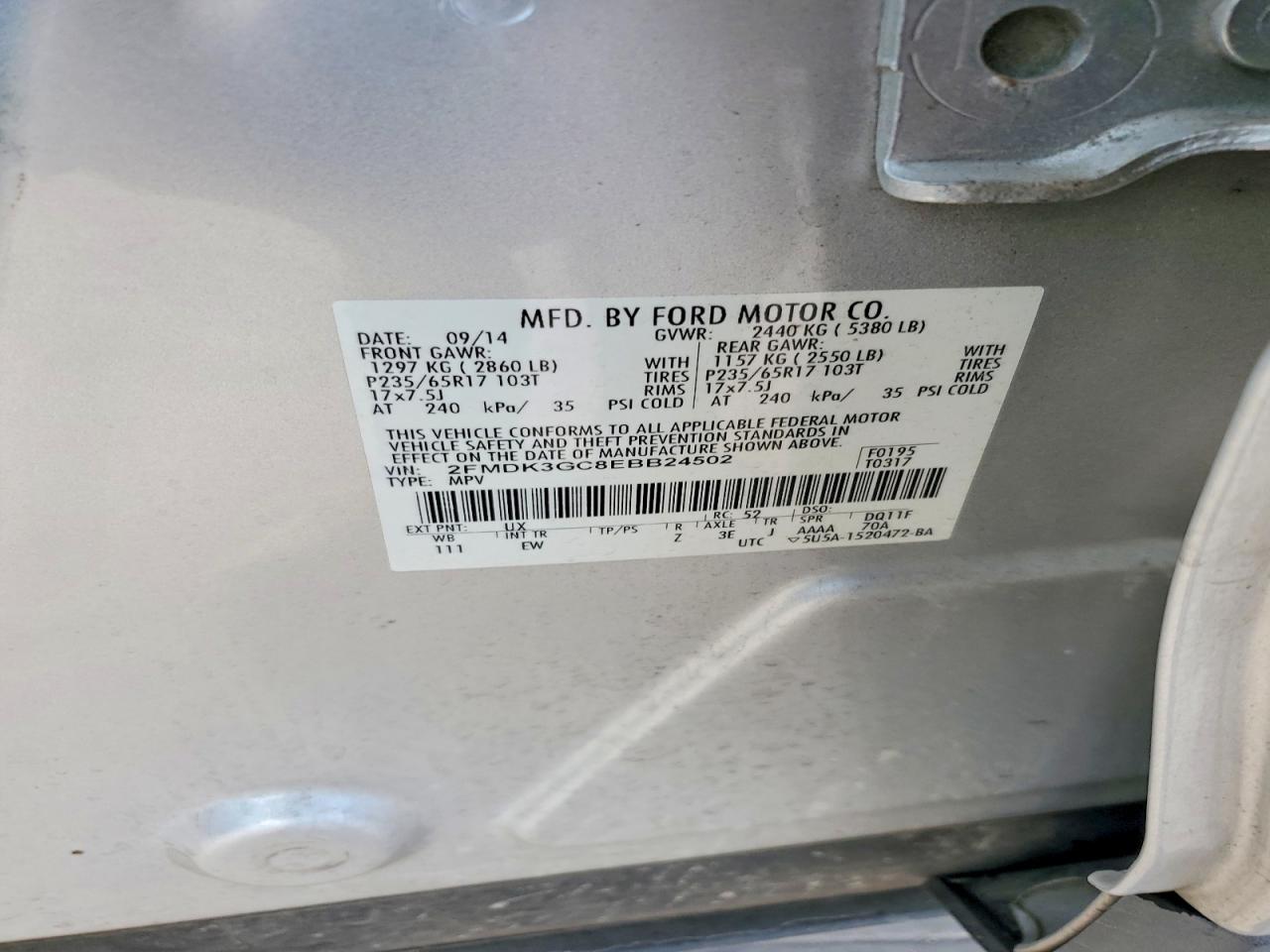 2014 FORD EDGE SE photo 12