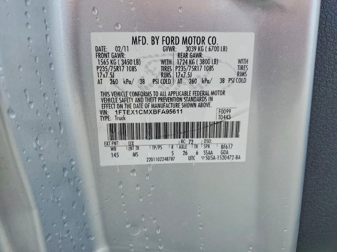 2011 FORD F150 SUPER CAB photo 13