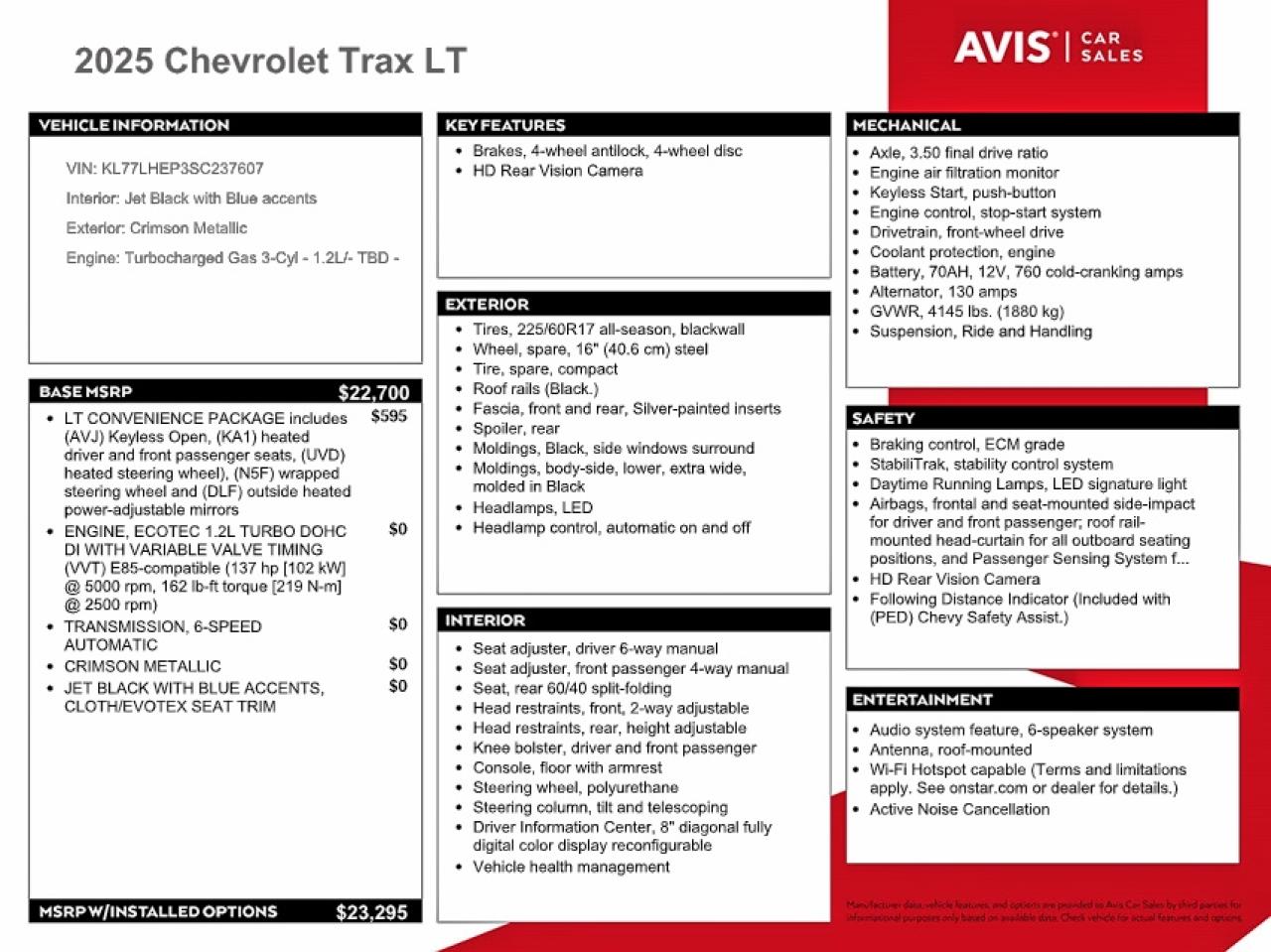 2025 CHEVROLET TRAX 1LT photo 37