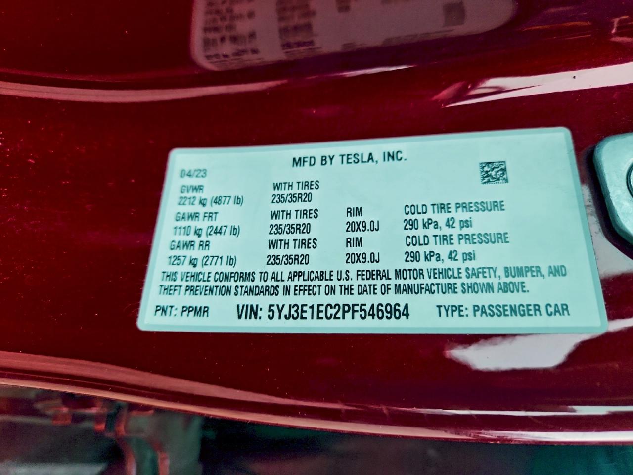 2023 TESLA MODEL 3 photo 13