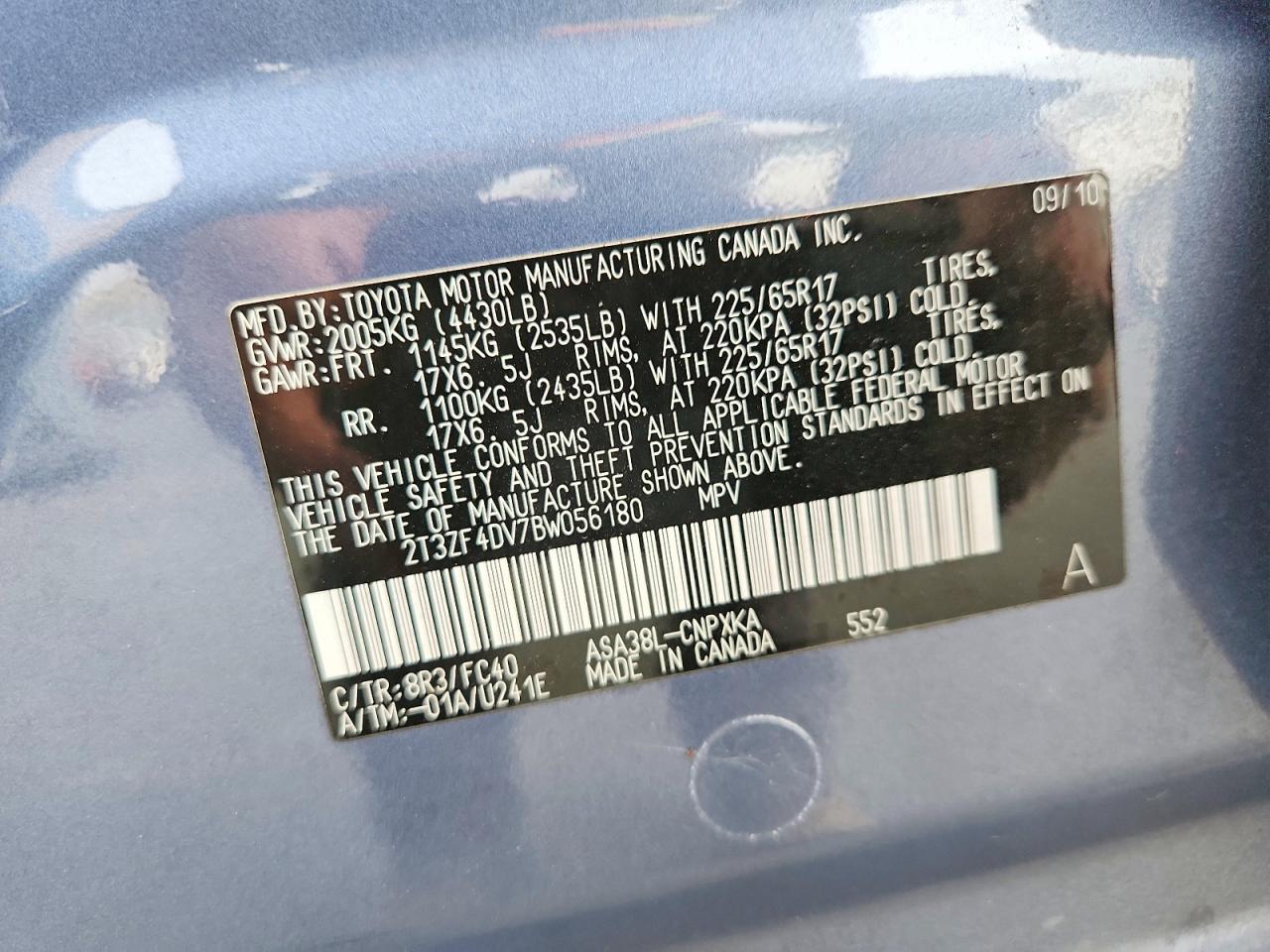 2011 TOYOTA RAV4 photo 13