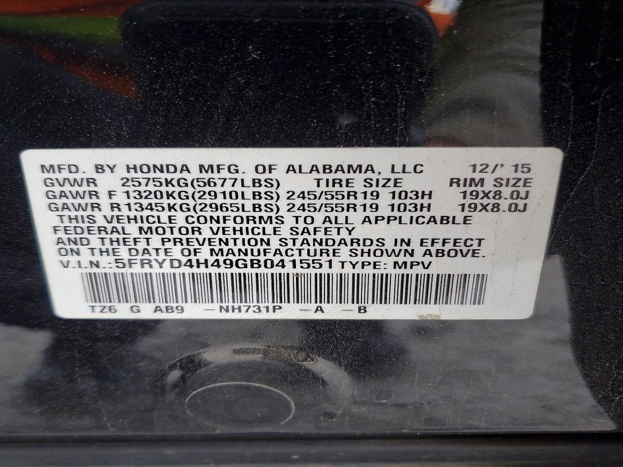 2016 ACURA MDX TECHNOLOGY photo 12