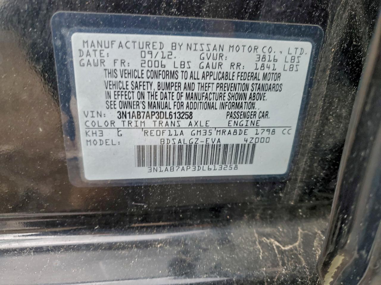 2013 NISSAN SENTRA S photo 12