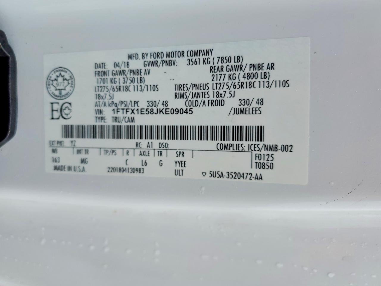 2018 FORD F150 SUPER CAB photo 13