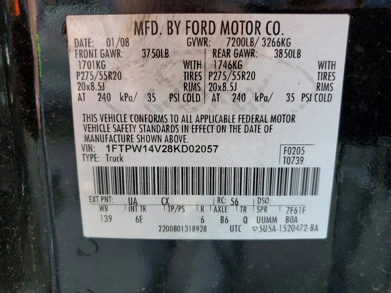 2008 FORD F150 SUPERCREW photo 12