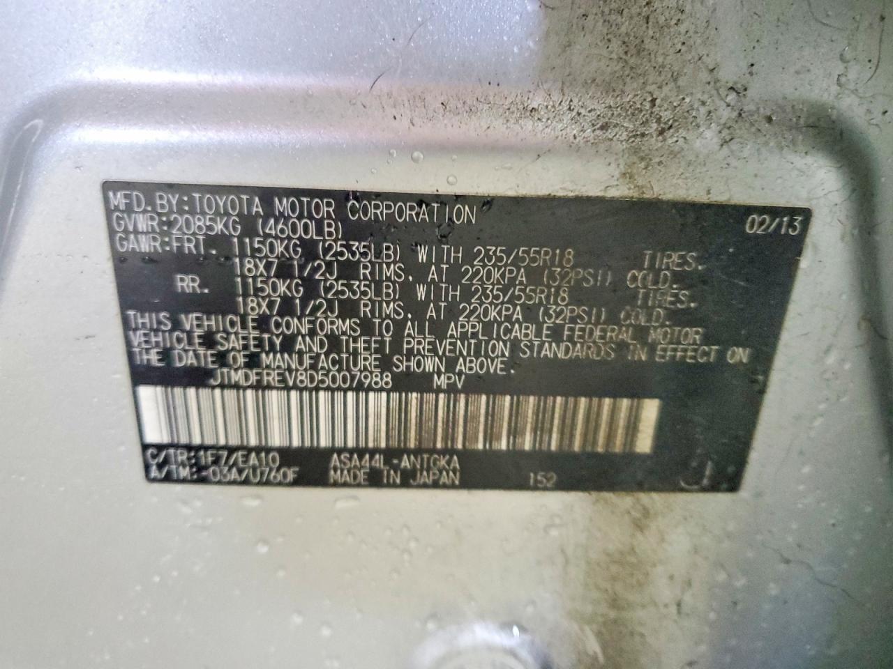 2013 TOYOTA RAV4 LIMITED photo 13