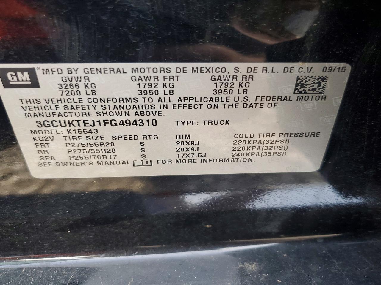 2015 CHEVROLET SILVERADO K1500 HIGH COUNTRY photo 12