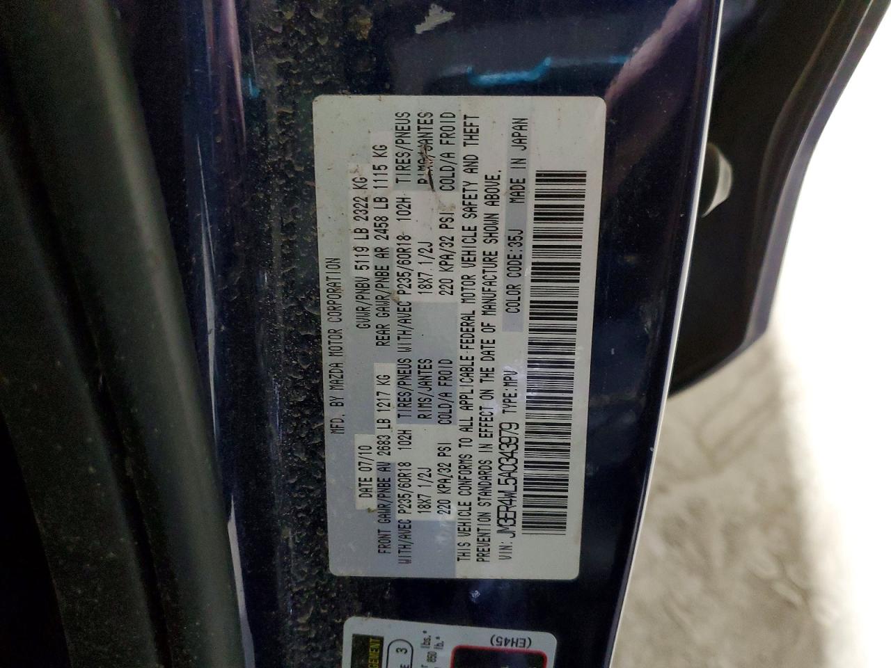 2010 MAZDA CX-7 photo 14
