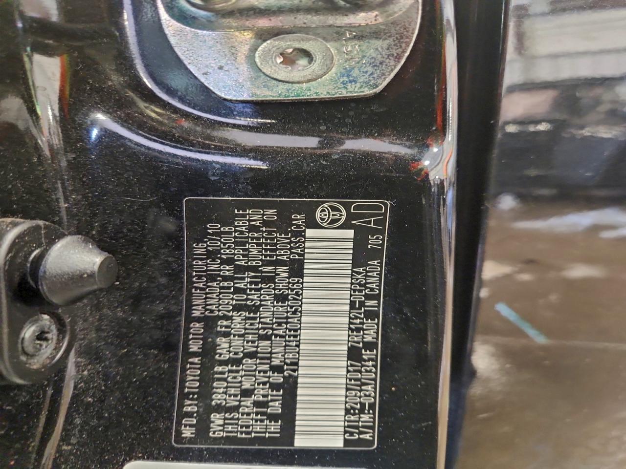 2010 TOYOTA COROLLA BASE photo 12