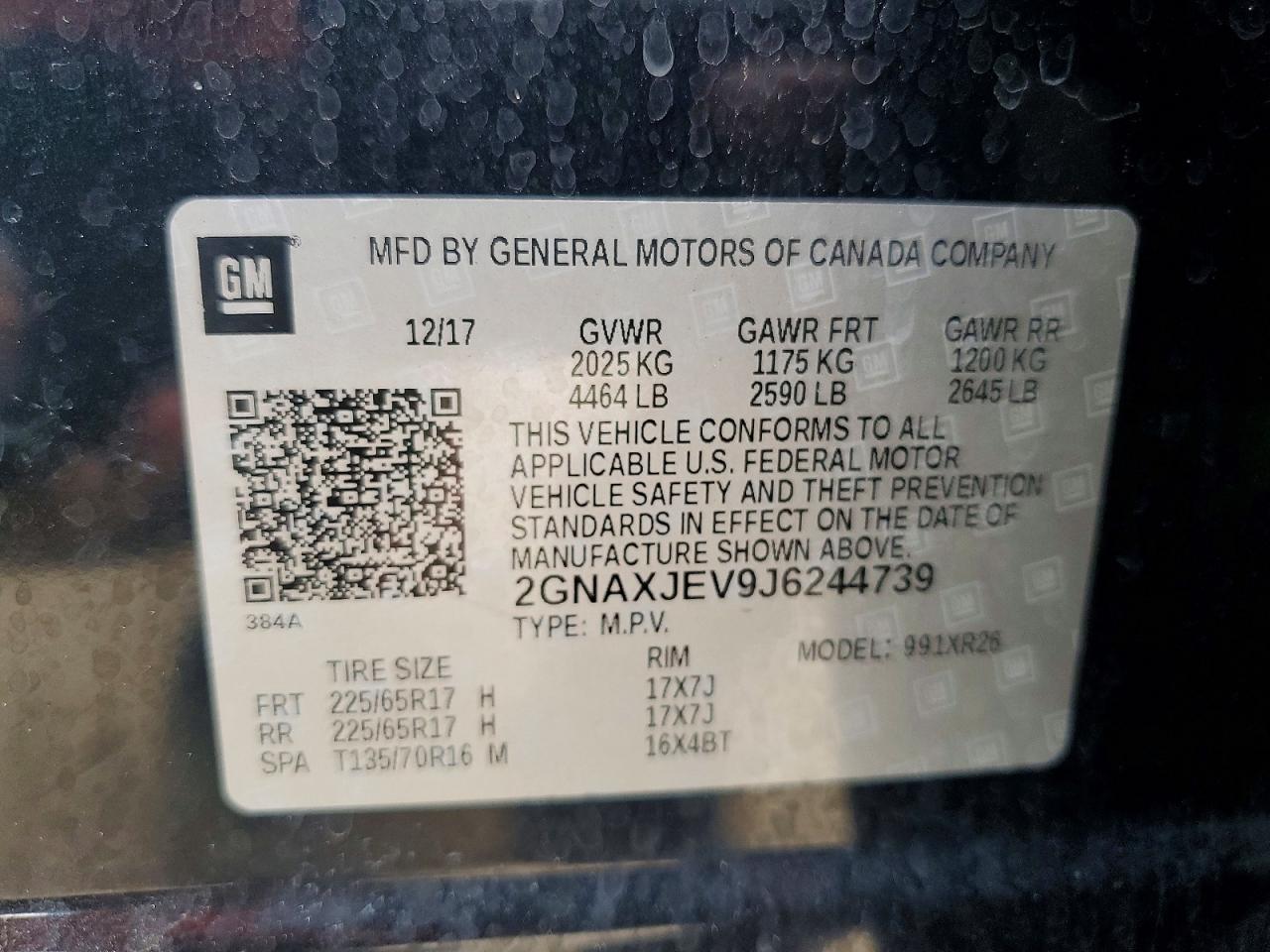 2018 CHEVROLET EQUINOX LT photo 12