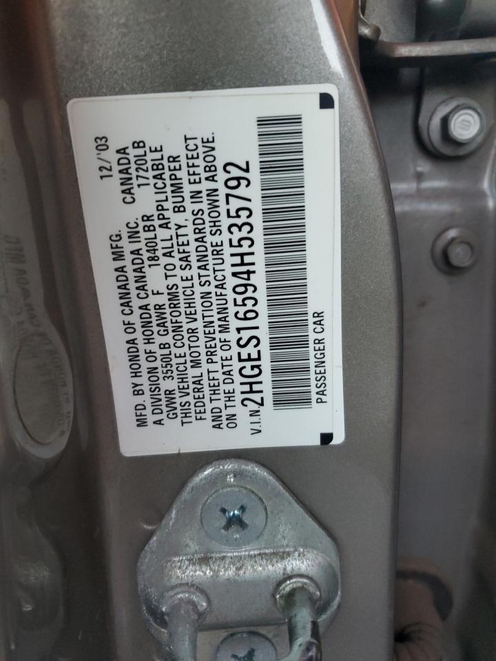 2004 HONDA CIVIC LX photo 13