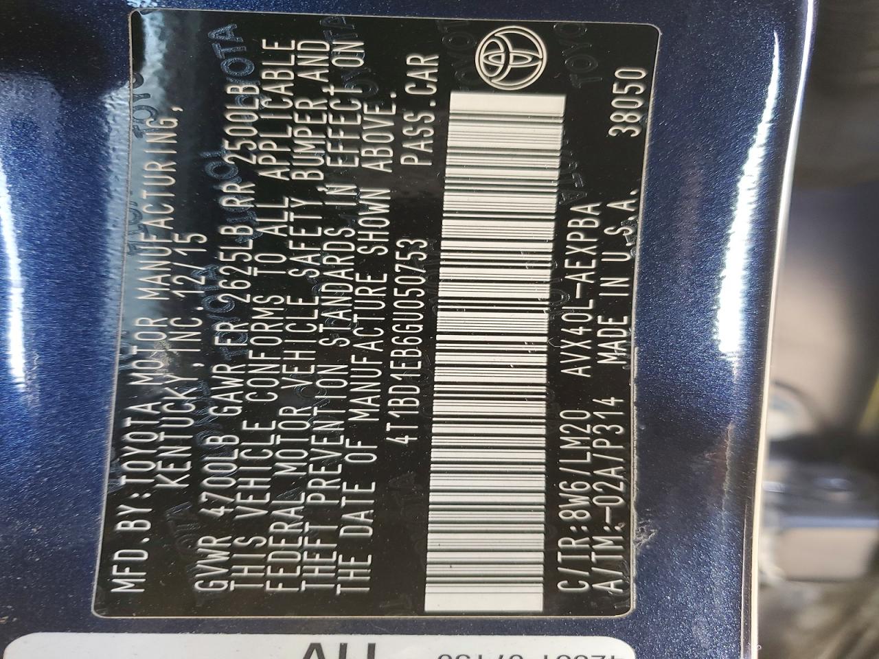 2016 TOYOTA AVALON HYBRID photo 12