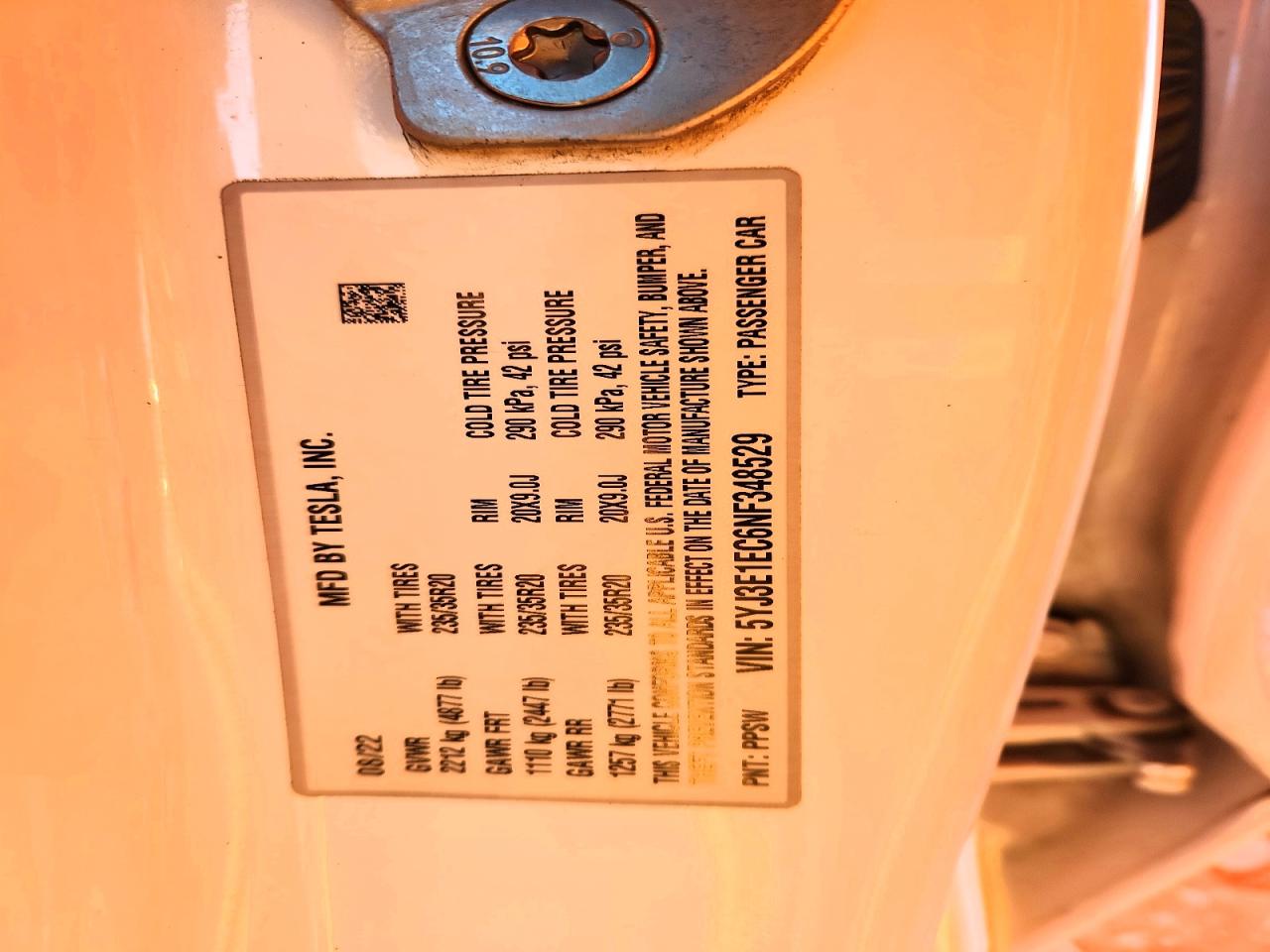 2022 TESLA MODEL 3 photo 25