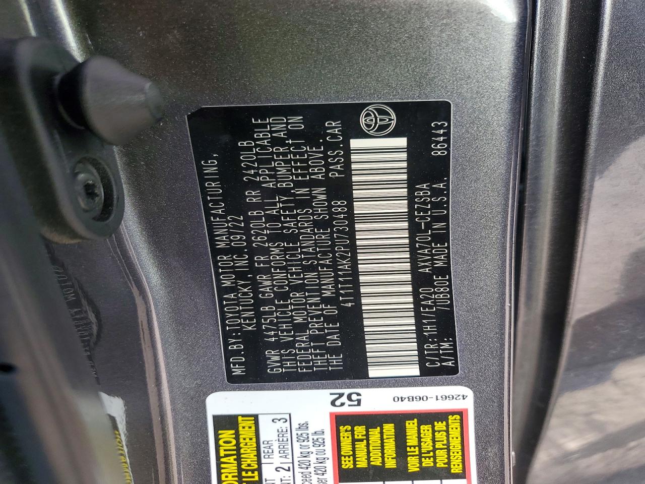 2023 TOYOTA CAMRY SE NIGHT SHADE photo 13