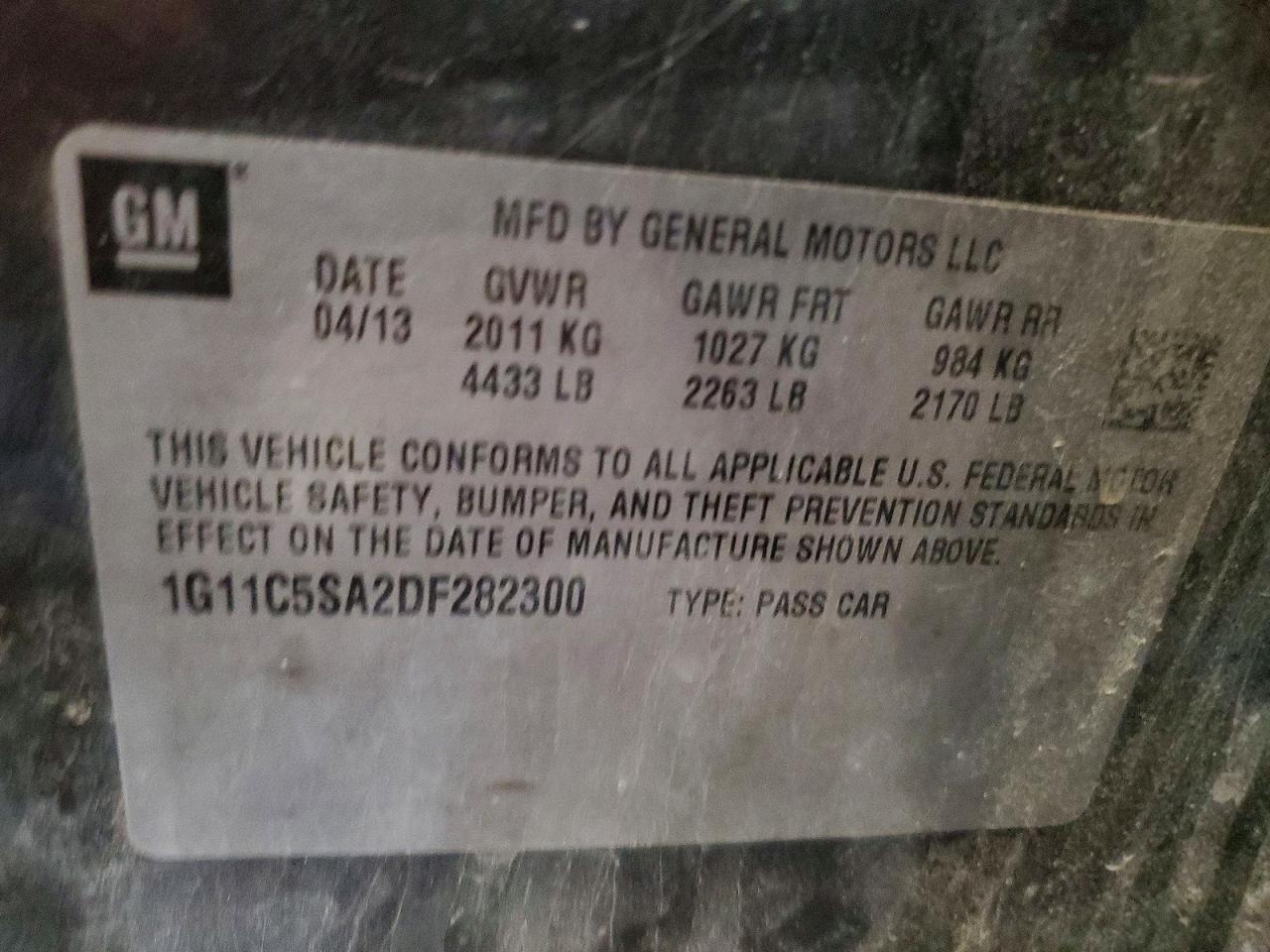 2013 CHEVROLET MALIBU 1LT photo 12