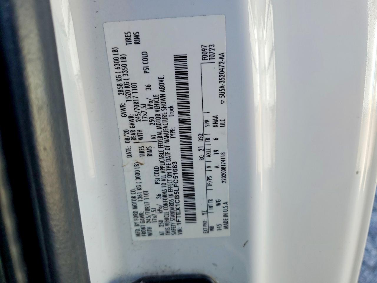 2020 FORD F150 SUPER CAB photo 12