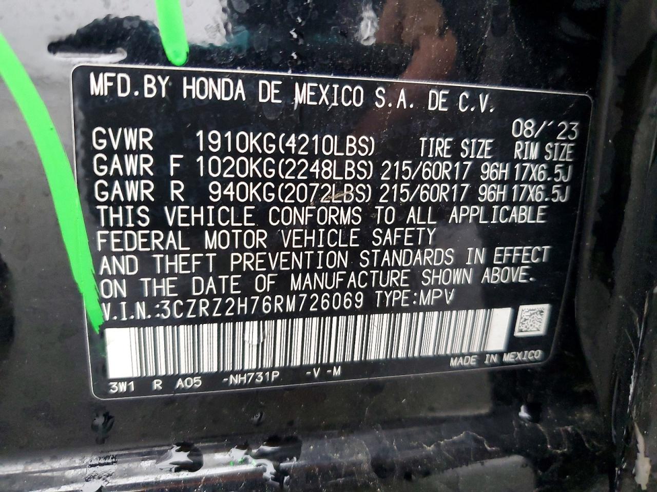 2024 HONDA HR-V EXL photo 13