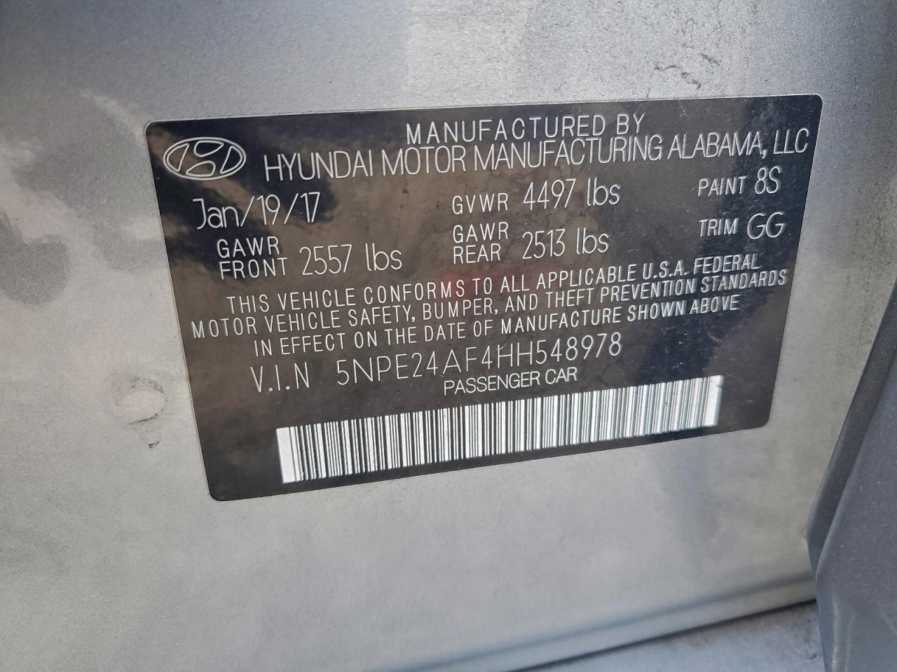 2017 HYUNDAI SONATA SE photo 12