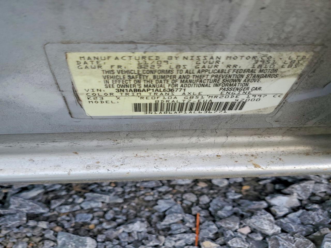 2010 NISSAN SENTRA 2.0 photo 12